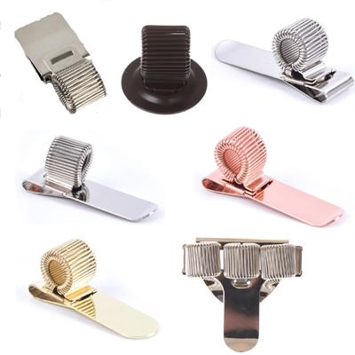 1Pc Single/Triple Hole Metal Spring Pen Holder With Pocket Clip Portable Metal Pen Holder Fixed Spring Pen Holder Office Supplie