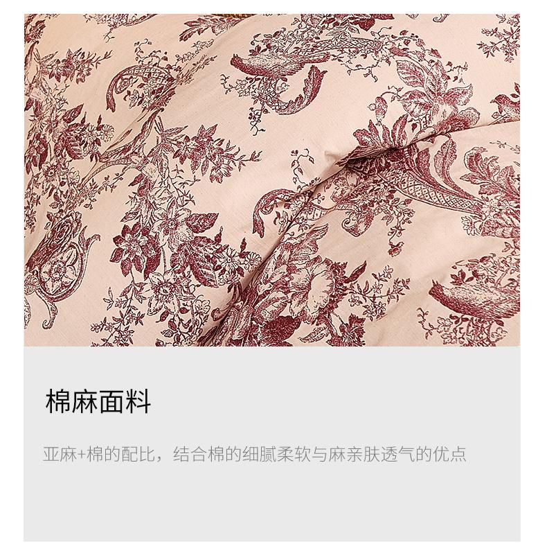 Fashionable and high-end floral print cotton and linen wedding four piece set - buttons by the Seine River