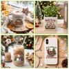 12 Sheets 12 Style PVC Stickers Heat Transfer Film for Window Decoration Santa Claus 140x140mm 1 sheet/style