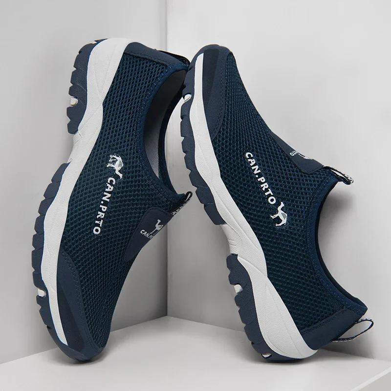 Men Casual Shoes Breathable Sneakers Mens Lightweight Walking Running Shoes Slip on Loafers for Couple Zapatillas Hombre Size 46