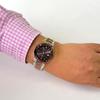 Mauro Geraldi Solaruhr mit natürlichem Wolfram und Edelstahl MJ032 Herren Diamanten, Lünette, Armband, (MJ032-3)