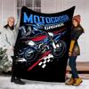 Coperta a Tema Stampata con Motivi di Moto da Fuoristrada - Perfetta per Divano, Letto, Viaggi e Uso Esterno | Lavabile in Lavatrice, Accogliente e Resistente.