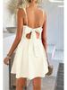 2026 Elegant Solid Color Spaghetti Strap Sleeveless Women's Short Dress