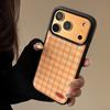 Orange Grid Pattern Phone Case for Apple iPhone 15/13/17 Promax