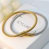 Niche Light Luxury Hand Jewelry Fashion Simple Titanium Steel 18K Gold Elastic Snake Bone Chain Bracelet Women
