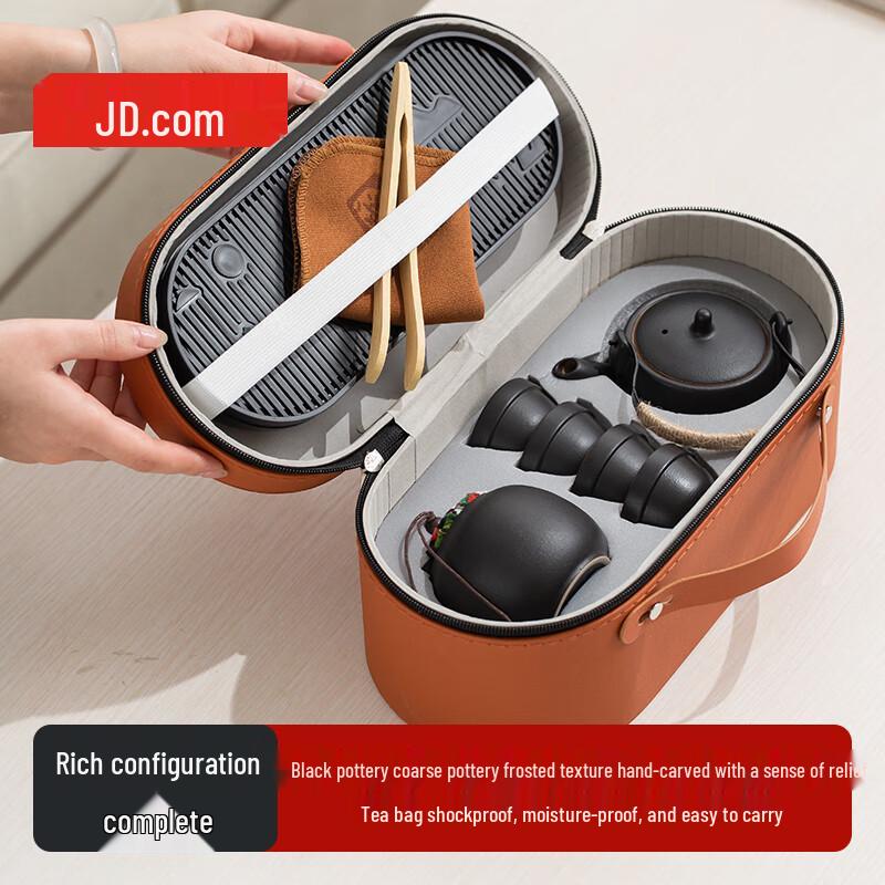

Jingdong Crafted 7-Piece Travel Gongfu Tea Set
