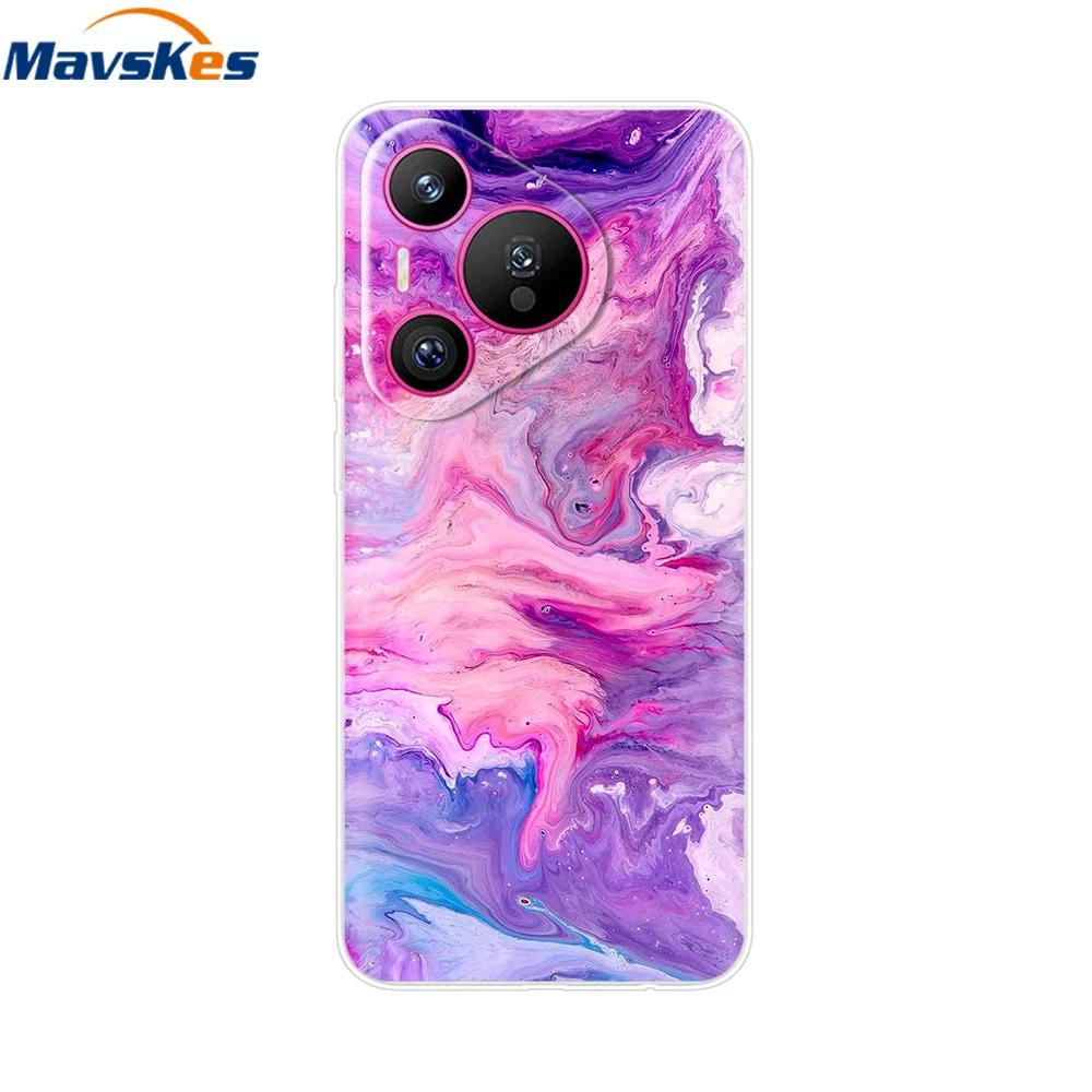 For Huawei Pura 70 Pro Case Pura 70 Clear Back Cover Pretty Girl Bumper Soft TPU Funda For Huawei Pura 70 Pro+ Pura70 Ultra Capa