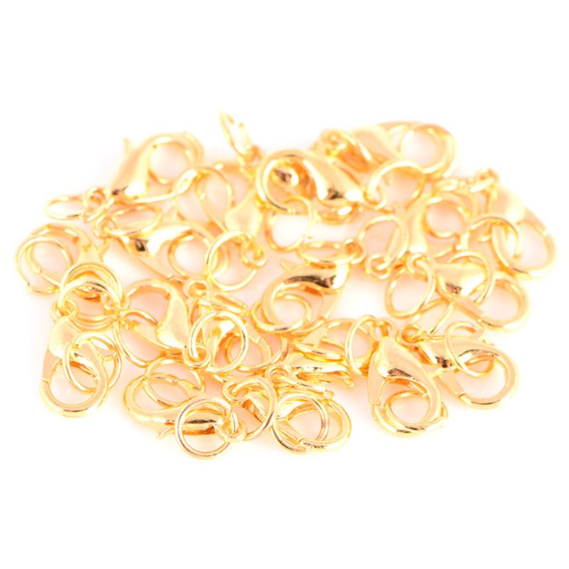 20Pcs Boho Style Lobster Claw Clasp Jump Ringsnecklace Snap Chains Connector Set