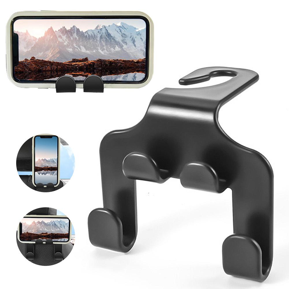 

Двойная вешалка для телефона на подголовник автомобиля, держатель для телефона, аксессуары для салона автомобиля