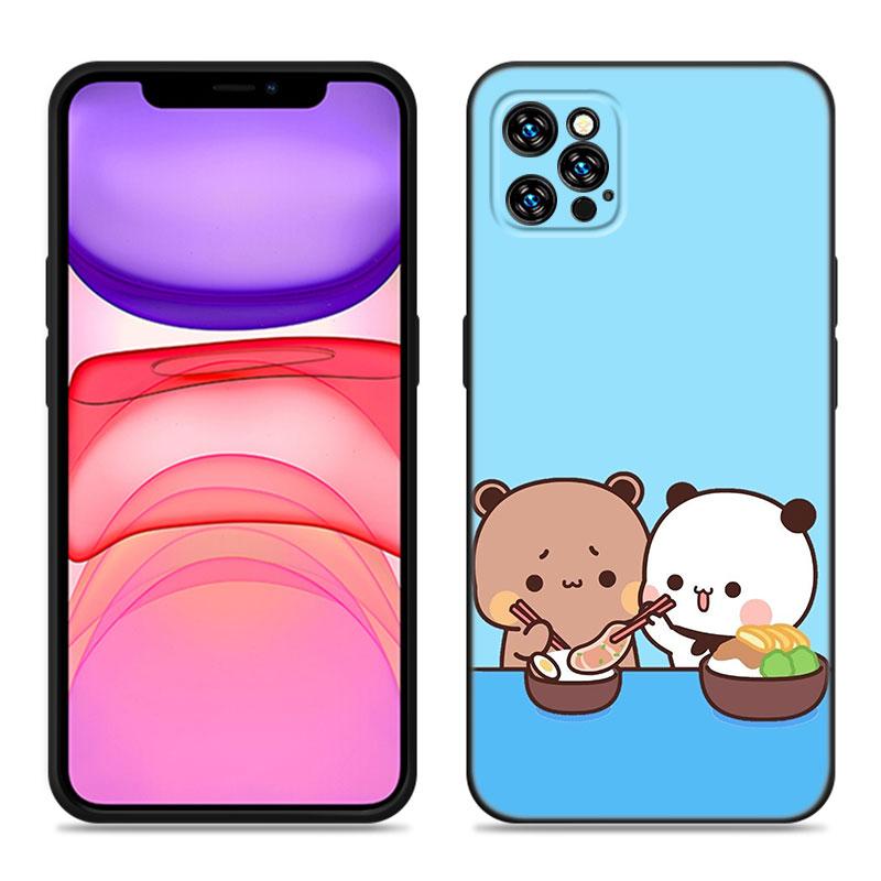 

Милый чехол BuBu DuDu для телефона Apple iPhone 12 13 Mini 11 14 15 Pro Max 7 8 Plus X XR XS SE 2020 2022 черный силиконовый чехол iPhone 11
