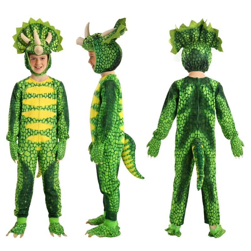 Kids Dinosaur Costume Set For Halloween Parties And School Plays Practical Polyester Fabric Cosplay Outfit