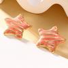 Colored Dripping Oil Starfish Star Titanium Steel Earrings Enamel Gold-Plated High Quality Earrings Beach Jewelry Gifts