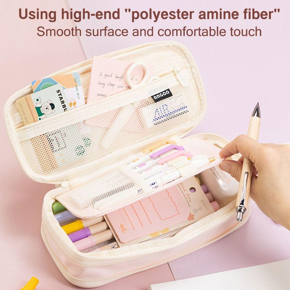 Scalable Pencil Case Large Capacity Pen Box Portable Storage Bag  Student Gift