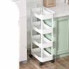 Mobile Storage Shelf Interspace Gap Shelf Kitchen Storage Shelf Bathroom Storage Rack Fridge Side Seam Finishing Rack