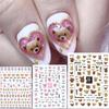 Accessories Acrylic Manicure Tool Cute Bear Decorations Sticker Exquisite Design Art Decorations Sticker 3D Nail Art Stickers