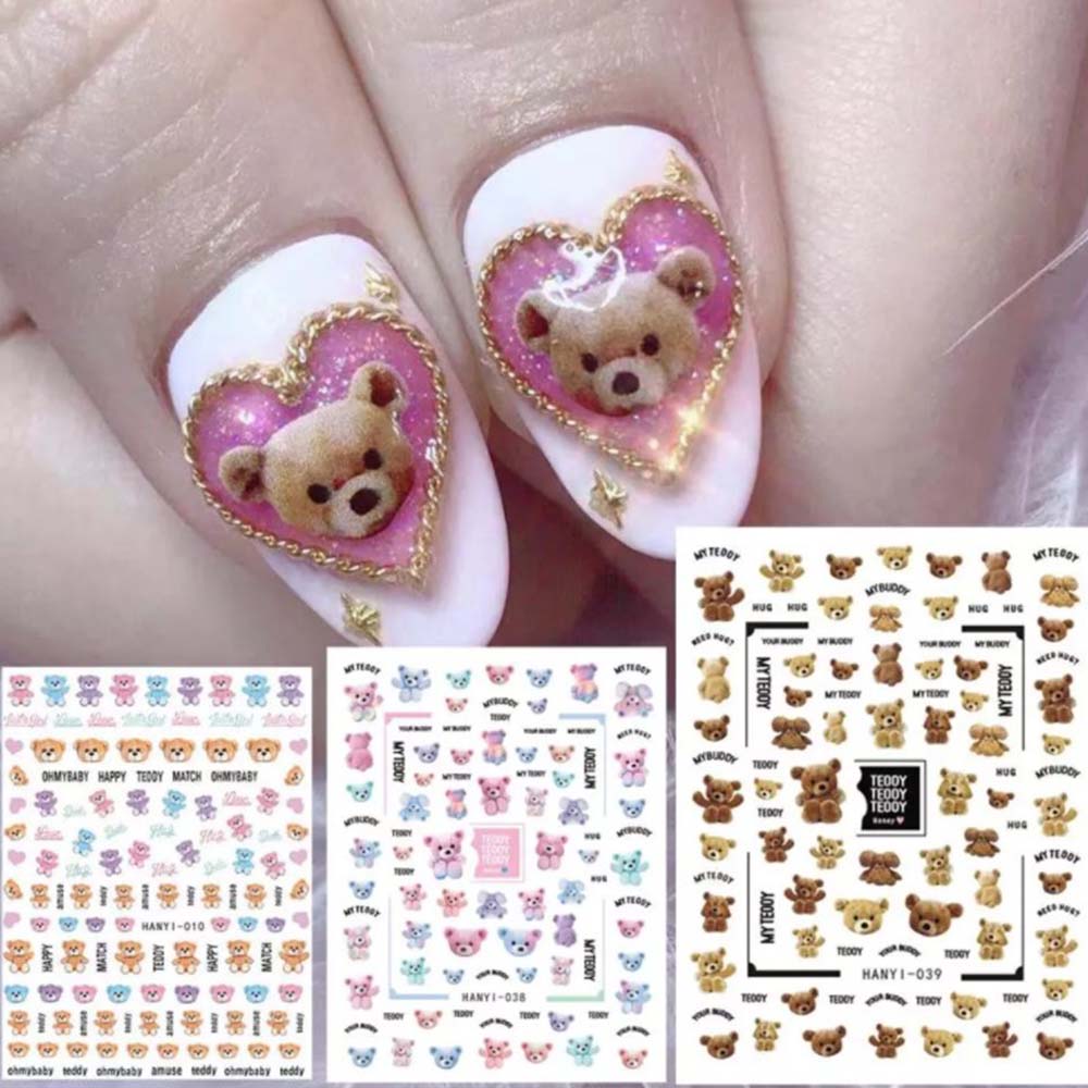 3D Nail Art Stickers Cute bear decorations sticker Art decorations sticker Exquisite design