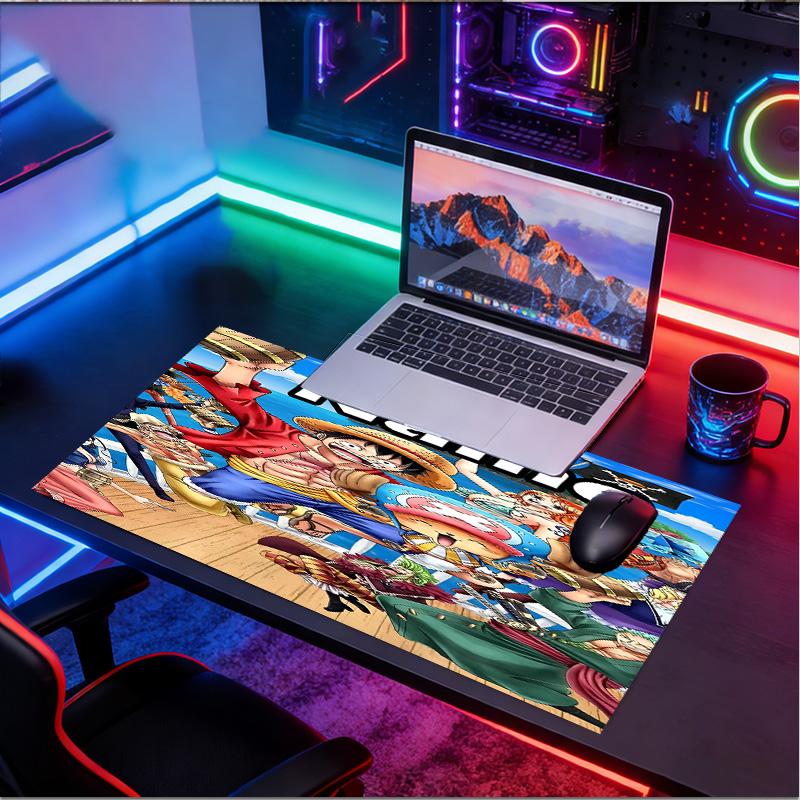 Custom Name Personalized One Piece Pattern Mousepad, Laptop PC Desk Mat, Decorative Desk Mat for Home Keyboard Pad Gift