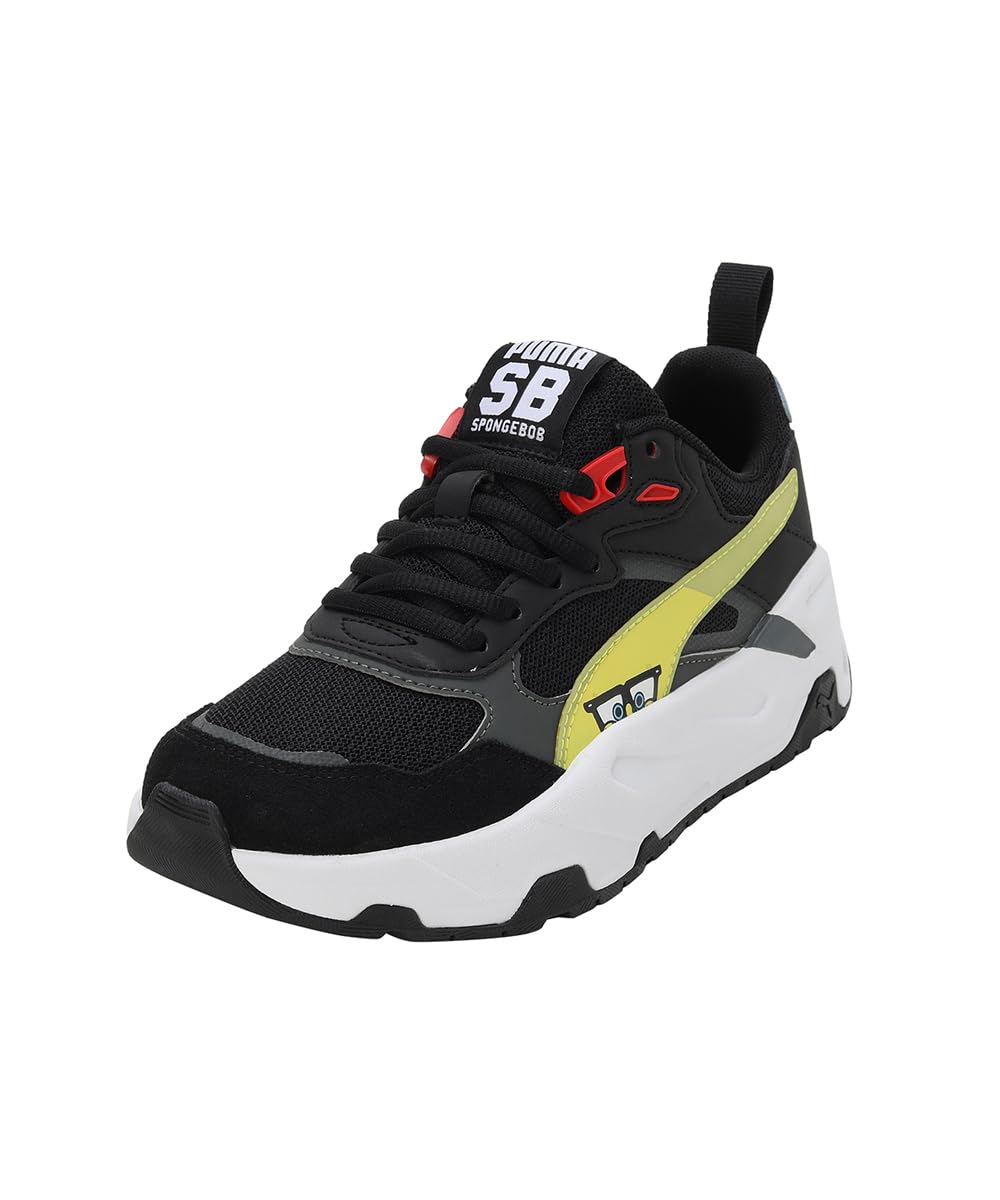 

Кроссовки для Trinity Spongebob JR Серые [PUMA] детские, 393899, Черный/Селандайн/Тень (01)