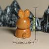 1Pc Wood Carving Easter Rabbit Ornaments Rabbit Figurine Cute Bunny Ornament Home Office Desktop Decor Car Decoration Party Gift