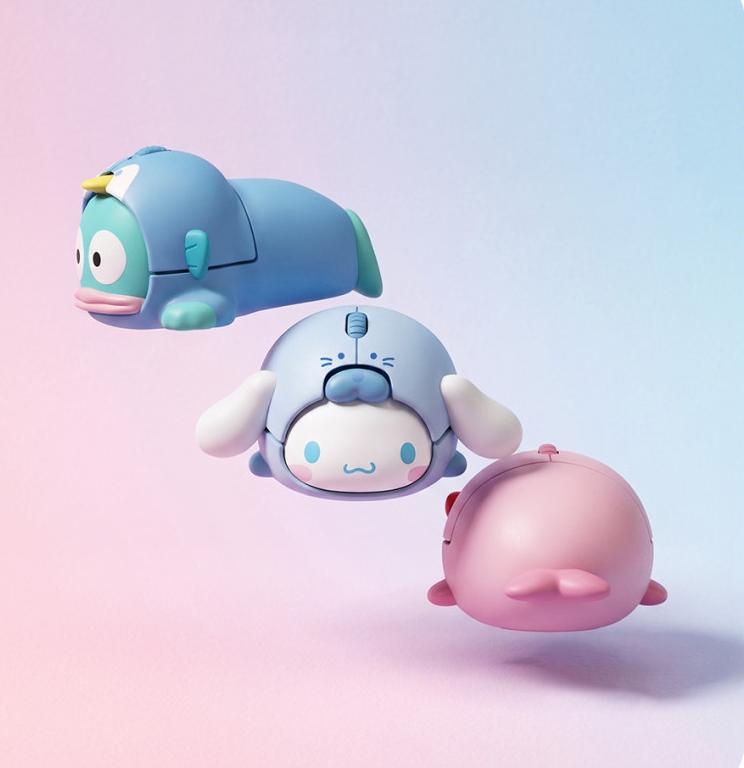 Sanrio Genuine Figure Bluetooth Mouse 2.4Ghz Wireless  Hello Kitty, Cinnamoroll, Hangyodon