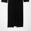 European & American Style 2025 Winter Shiny Beaded Velvet Dress