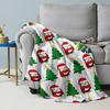 100*130cm Christmas Flannel Printed Blanket Holiday Gift