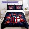 Bologna FC Printed 3PCS Bedding Set Breathable Duvet Cover with Pillowcases Decorative Bed Linen for Bedroom Home