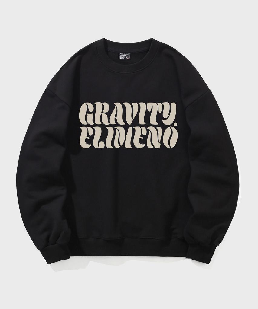 ELIMENO El Graffiti Oversized Sweatshirt Black (Beige)