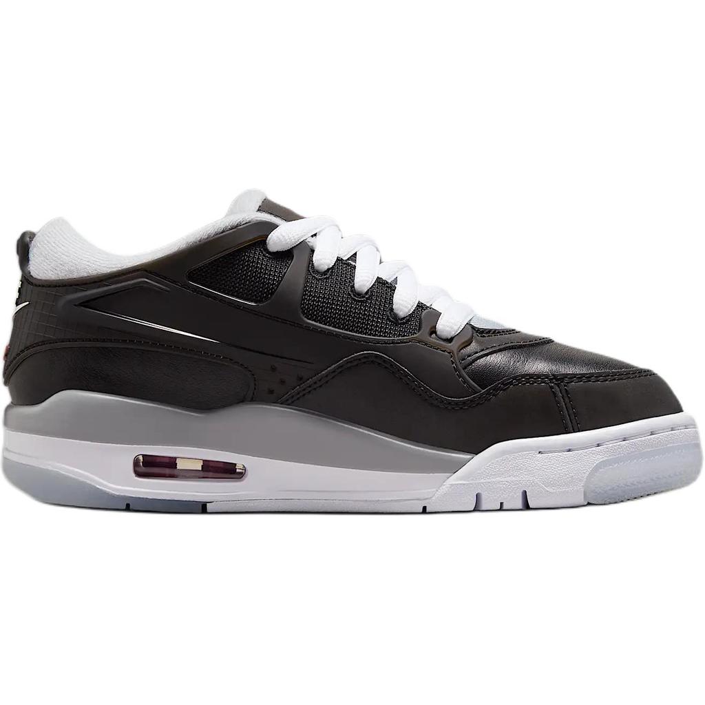 Air Jordan 4 RM GS Black Metallic Kids Sneakers Wolf-Grey White Fire-Red HV5187-010