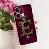 Transparent For Oppo Reno 13Pro CPH2697 PKK110 Cover For Oppo Reno 13 Pro Case Luxury Crown A-Z Letters 2D Flat Pattern