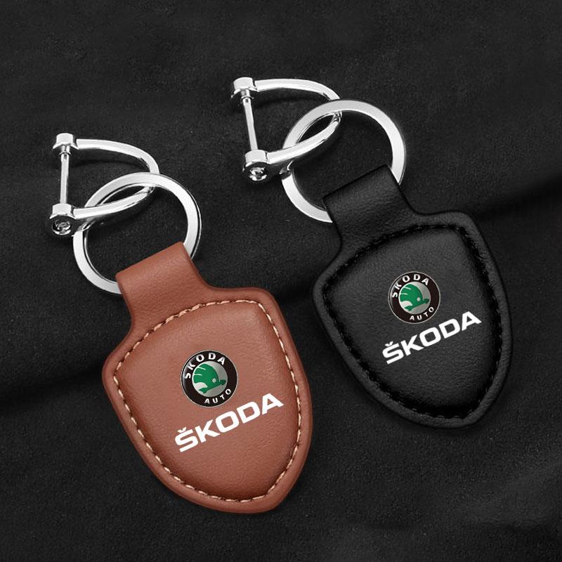 KITD7 Auto Reiner Farb Schlüsselanhänger Anhänger Schlüsselring Für Männer Frauen Geschenk Für Skoda octavia 2 a7 a5 rapid fabia yeti superb SCALA Zubehör