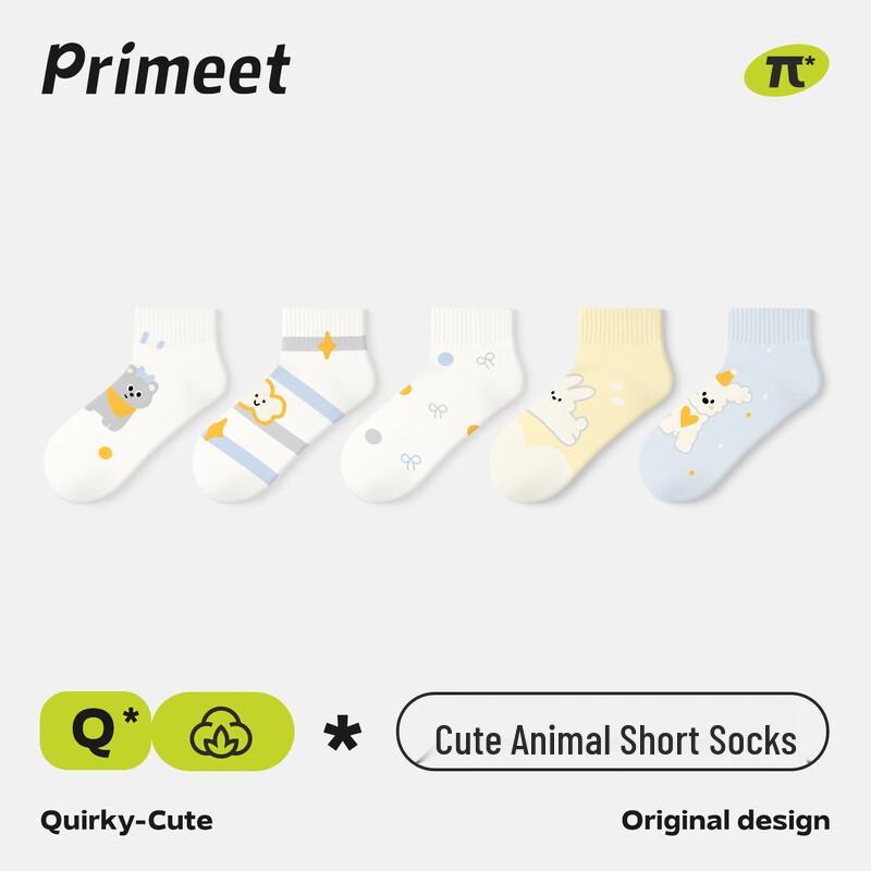 PRIMEET Women s Sweet Cartoon Cotton Short Socks One Size (EU 36-39)