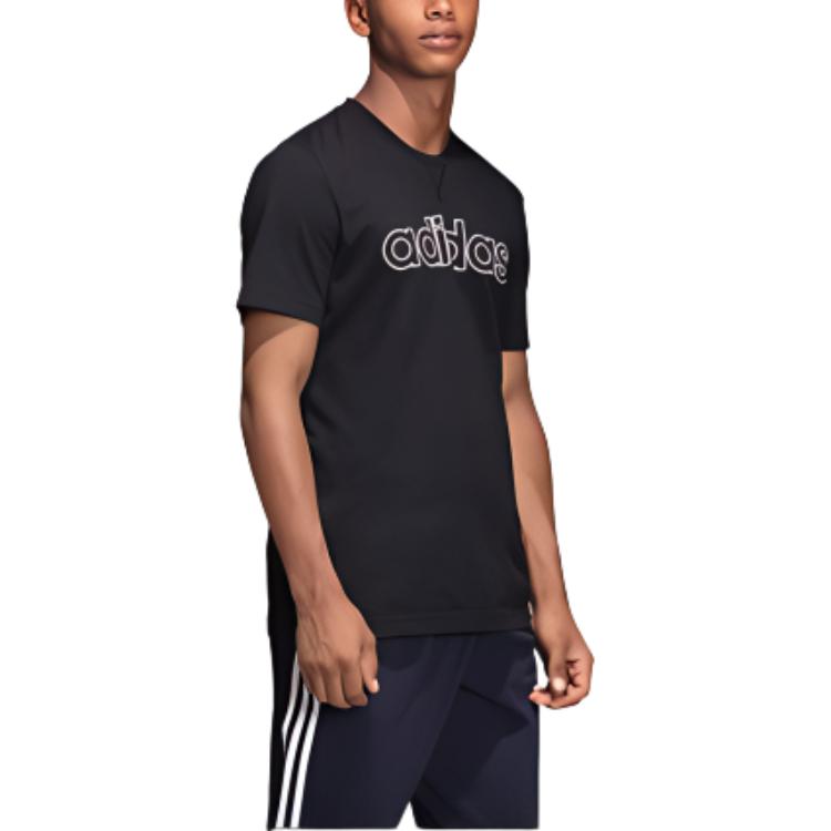 Adidas E Com Casual Pustende Komfortabel Kortermet T-skjorte Herre Topper Svart DU0359
