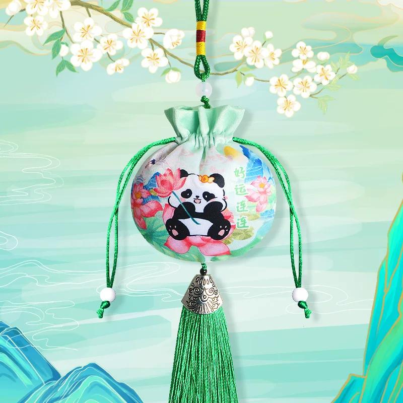 Dragon Boat Festival DIY Handmade Sachet Material Kit New Chinese Style Panda Mugwort Mosquito-Repelling Spice Sachet Finished Hanging Ornament