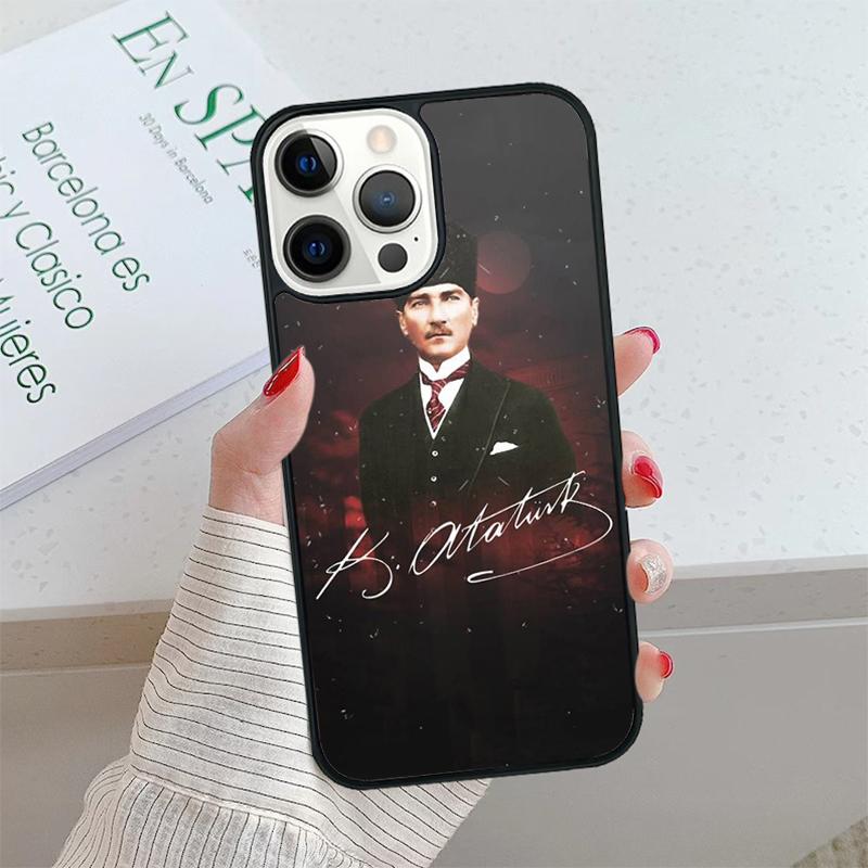 Mustafa Kemal Ataturk Signature Phone Case cover For iPhone 17 15 16 14 13 12 11 Pro Max Coque For Apple PLUS fundas
