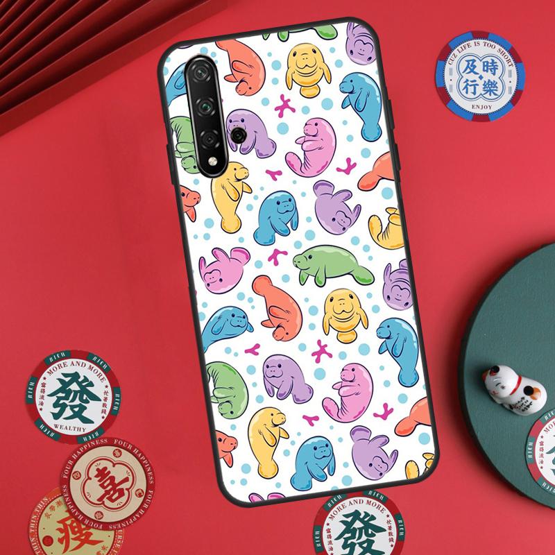 Cute Baby Manatee For Huawei Nova Y73 Y72 Y61 Y91 Y90 Y70 Y60 12s 12i 11i 8i 9 10 SE P60 Pro P30 P40 Lite Case