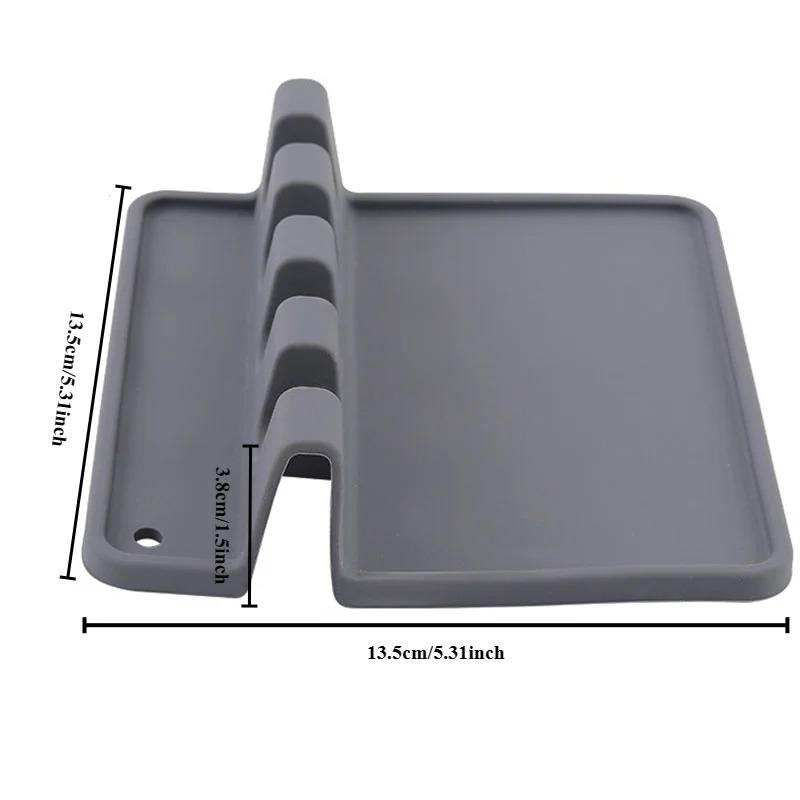 Supporto per utensili da cucina in silicone per stoviglie, forchetta, spatola, organizer multifunzionale, antiscivolo