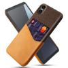 For Sony Xperia 10 VII Case PU Leather Cloth Texture Hard PC Phone Cover with Card Holder