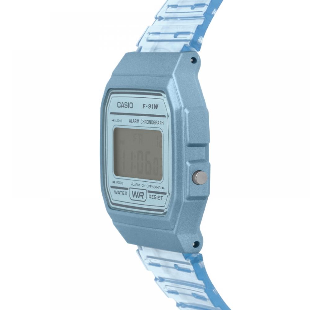 Casio F 91ws 2hdF  F 91ws 2  Digital Square Vintage Retro Clear Public Pu Watch