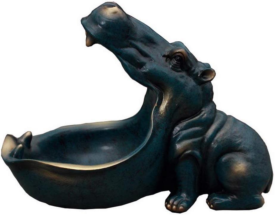 Unique Hippo Decoration Statue Figurine Home Table Decoration Gift With Exquisite Workmanship Durable And Sturdy Hippo Statue Hippopotamus Container