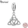 Bamoer 925 Sterling Silver Celtic Symbol Pendant Fit for DIY Charms Bracelet Bangle Silver Snake Charms Women Fine Jewelry