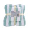 Ensemble de serviettes de bain épaissies pour mère et enfant serviette absorbante serviette de bain pour adulte rayure large cationique haute densité polaire corail