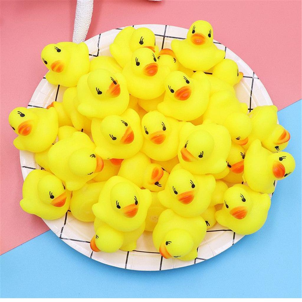 50 Pack  Rubber Ducky Float  Baby Bath Toy Shower Birthday Party Favors Gift