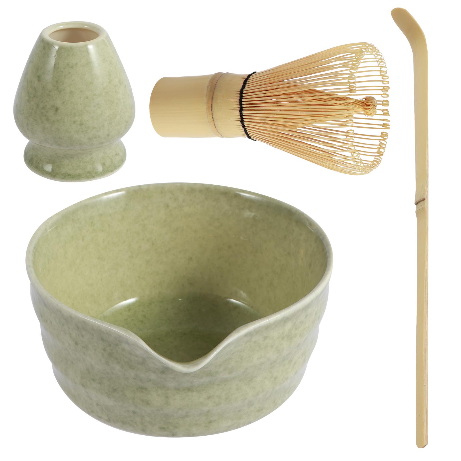 

Matcha Making Tea Set with Ceramic Bowl Bamboo Accessories for Tea Lovers