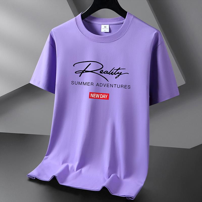 GMXIA Cotton Summer Short Sleeve T-shirt Men's and Women's Half Sleeve Fashion Casual Student Top Plus Size Base Shirt