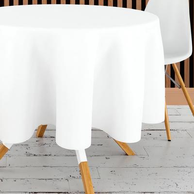 Stain-resistant Tablecloth for 4 Seasons, Soft, Durable, Seamless Hem, Easy To Care For, Perfect for Weddings, Holidays and Parties, 160 Circle, White