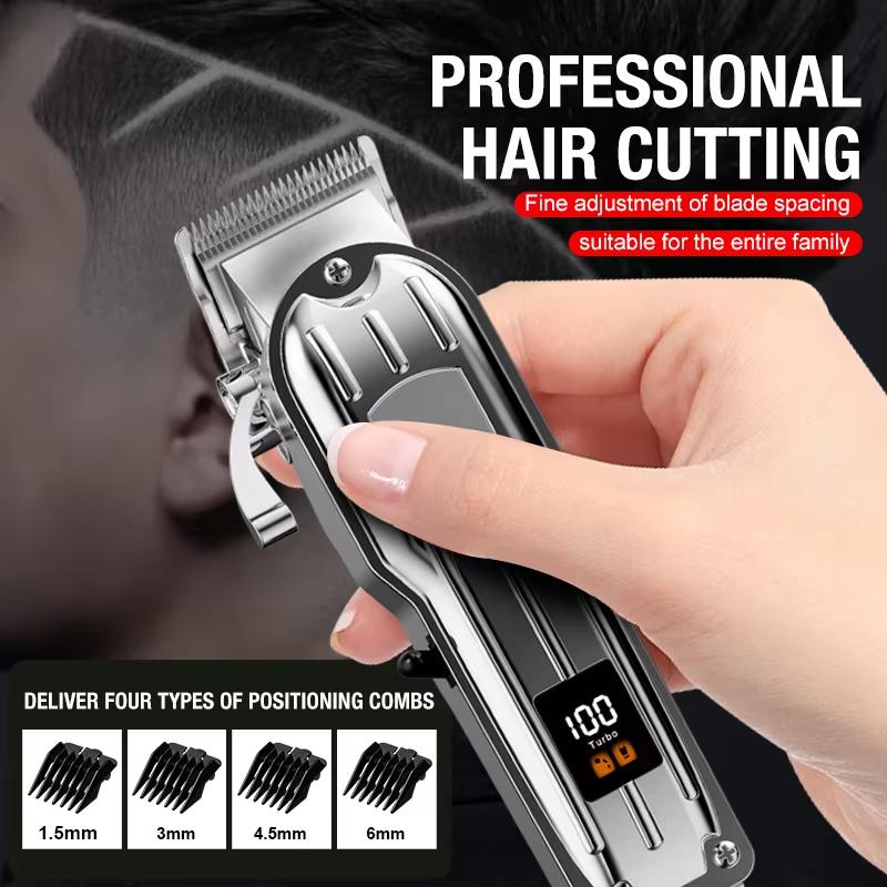 All Metal Blade Male Clipper Electric Hair Clipper Household Electric Hair Clipper Hair Salon High-Power Pet Clipper