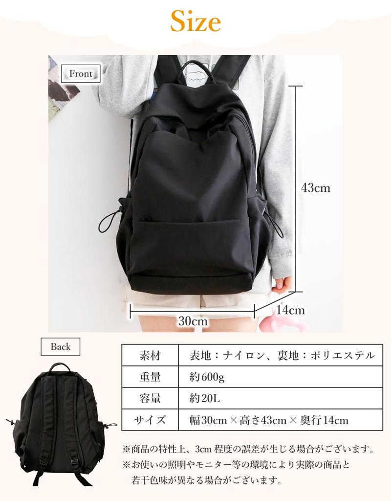 Unibayes Backpack for School and A4 Multiple Solid Student Use Women's Commuting, Storage, Pockets, Lightweight, Stylish, Black, Color, (Gray)