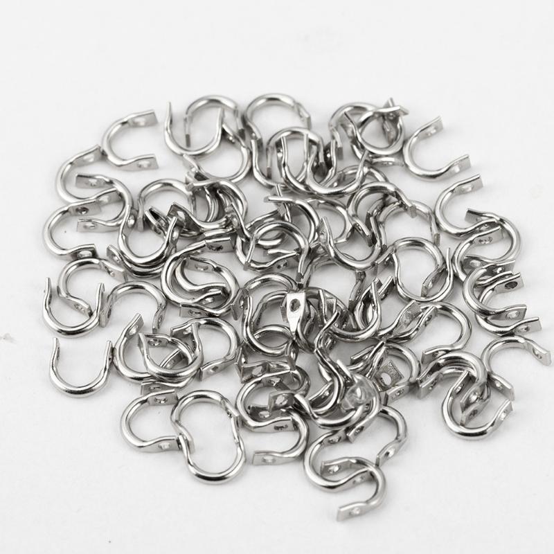 50Pcs Easy-Spin Clevises U- Shaped Easy Spin Brass Fishing Lure Accessories Durable Sliver/Gold Fishing Spinners