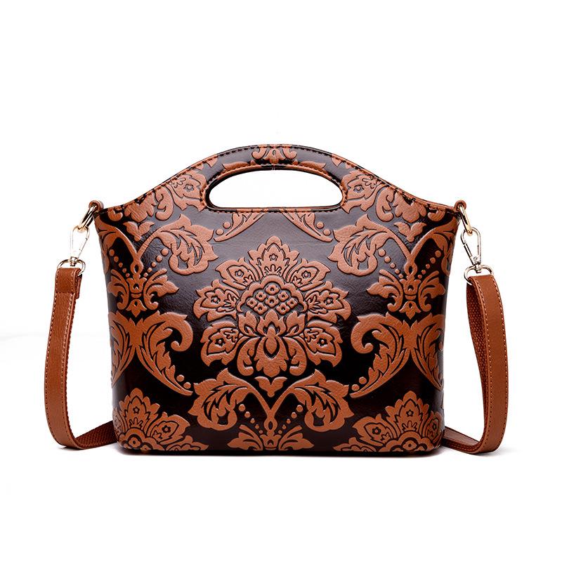 Bag women's 2025 new national tide ethnic style popular middle-aged mother handbag versatile atmospheric one-shoulder crossbody bag